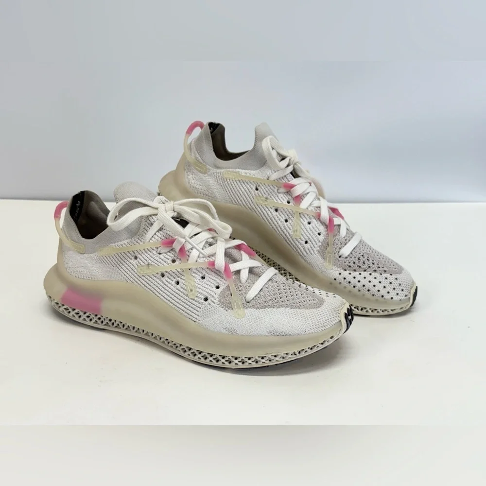 ADIDAS Men's White and pink 4D FUSIO CLOUD running sneakers size 9.5 - Picture 11 of 13